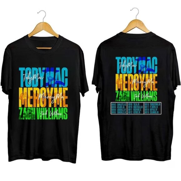 TobyMac MercyMe Zach Williams 2023 Tour T-Shirt 2 Sided Christian Music Tee 134 - Picture 1 of 6